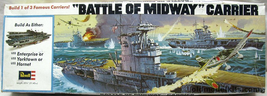 Revell 1/490 Battle of Midway Aircraft Carrier CV6 USS Enterprise / CV5 USS Yorktown / CV8 USS Hornet, H501 plastic model kit